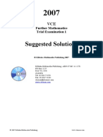 (VCE Further) 2007 Kilbaha Unit 34 Exam 1 Solutions