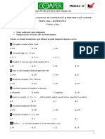 Subiectebarem Comper Matematica Etapaii Clasa3 2010 2011