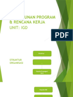 Penyusunan Program & Rencana Kerja: Unit: Igd