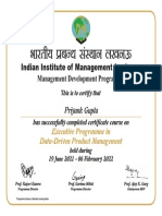 Management Development Programme: Priyank Gupta