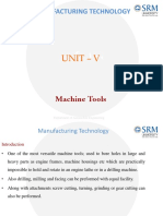 Manufacturing Technology: Unit - V