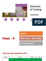 Elements of Costing: UCOM-403