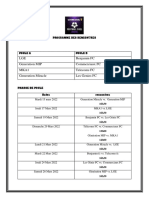 Programme Des Rencontres