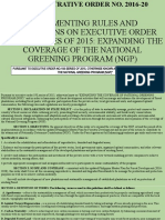 Implementing Rules and Regulations On Executive Order No. 193, Series of 2015: Expanding The Coverage of The National Greening Program (NGP)