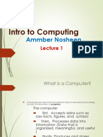 intro to Computing_Lecture 1_Ammber Nosheen