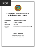 Changing The Rotation Direction of Asynchronous Motor Purpose