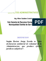 Los Actos Administrativos para Derecho Procesal Administrativo 17.08.2019