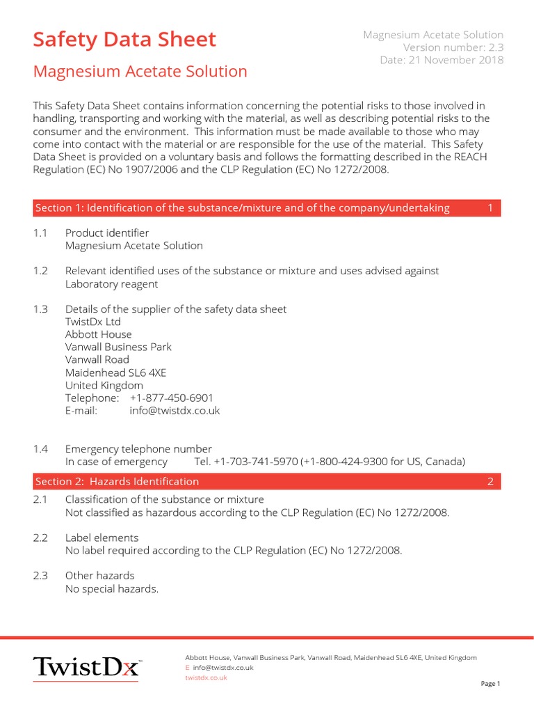 SCRSDS0248 v1 Twist MSDS Magnesium Acetate Solution 2. PDF