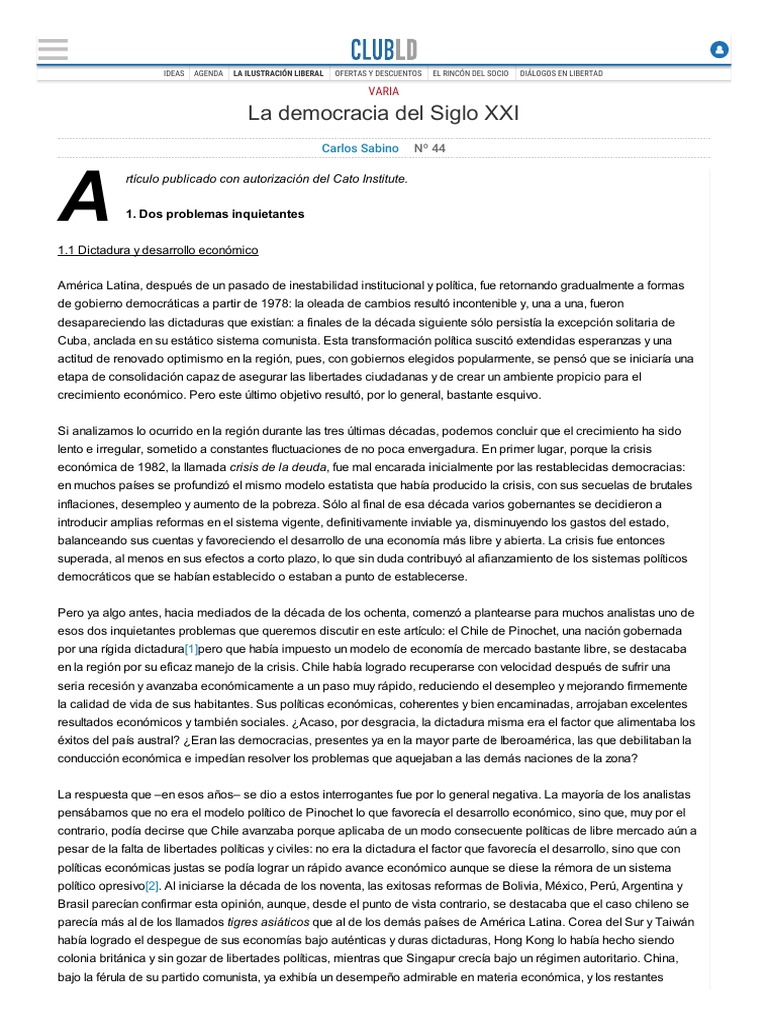 Democracia y Desarrollo en América Latina | PDF | Democracia ...