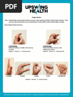 Hand and Wrist ROM Exercise Guide | PDF | Hand | Thumb
