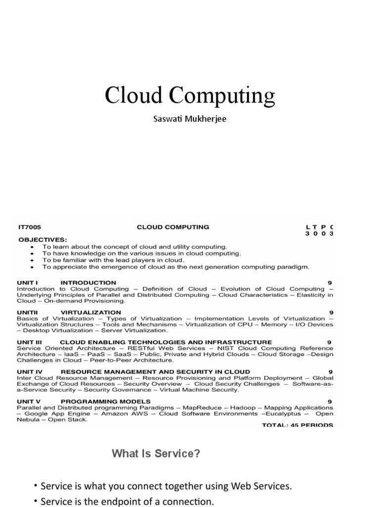 Understanding Cloud Computing Services | PDF | Client–Server Model ...