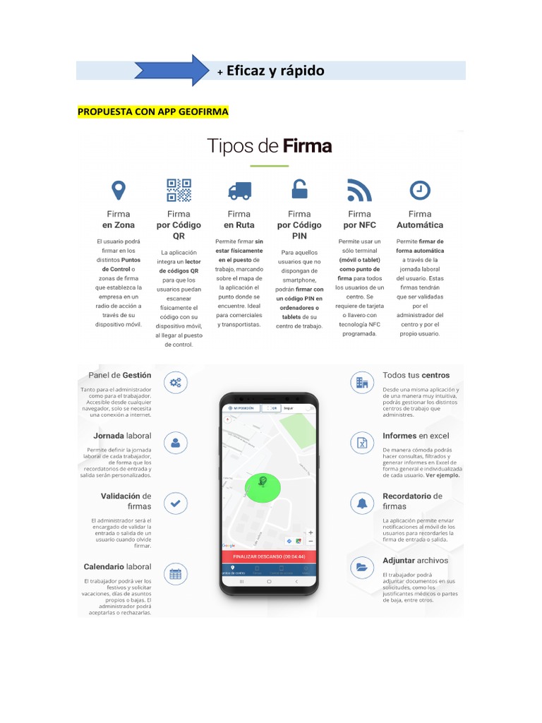 Propuestas de Control de Asistencia con Geofirma | PDF