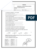 Revisão 6 Ano MULTIPLICAÇÃO E DIVISÃO