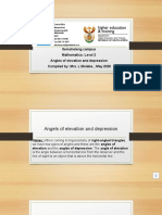 L2 Mathematics Angles of Elevation and Depression