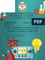 Delhi Public School Vadodara Academic SESSION 2021-2022 Chemistry Investigatory Project