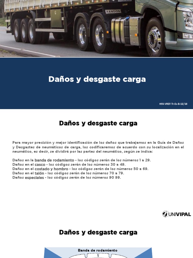 Guía de Daños en Neumáticos de Carga | PDF | Neumático | Ingeniería ...