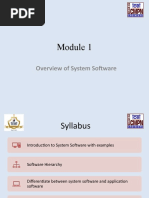 Module 1 - Overview of System Software