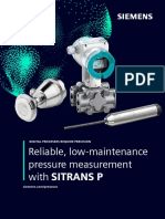 Reliable, Low-Maintenance Pressure Measurement With Sitrans P