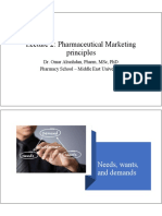 Lecture 2: Pharmaceutical Marketing Principles: Needs, Wants, and Demands