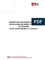 Dokumen Hasil Musyawarah Alumni Ke 4 Ikatan Alumni Sma Negeri 4 Surabaya Ika Tetrasma Hotel Sahid Surabaya 14 Juni 2015