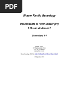 Shaver Genealogy Descendants