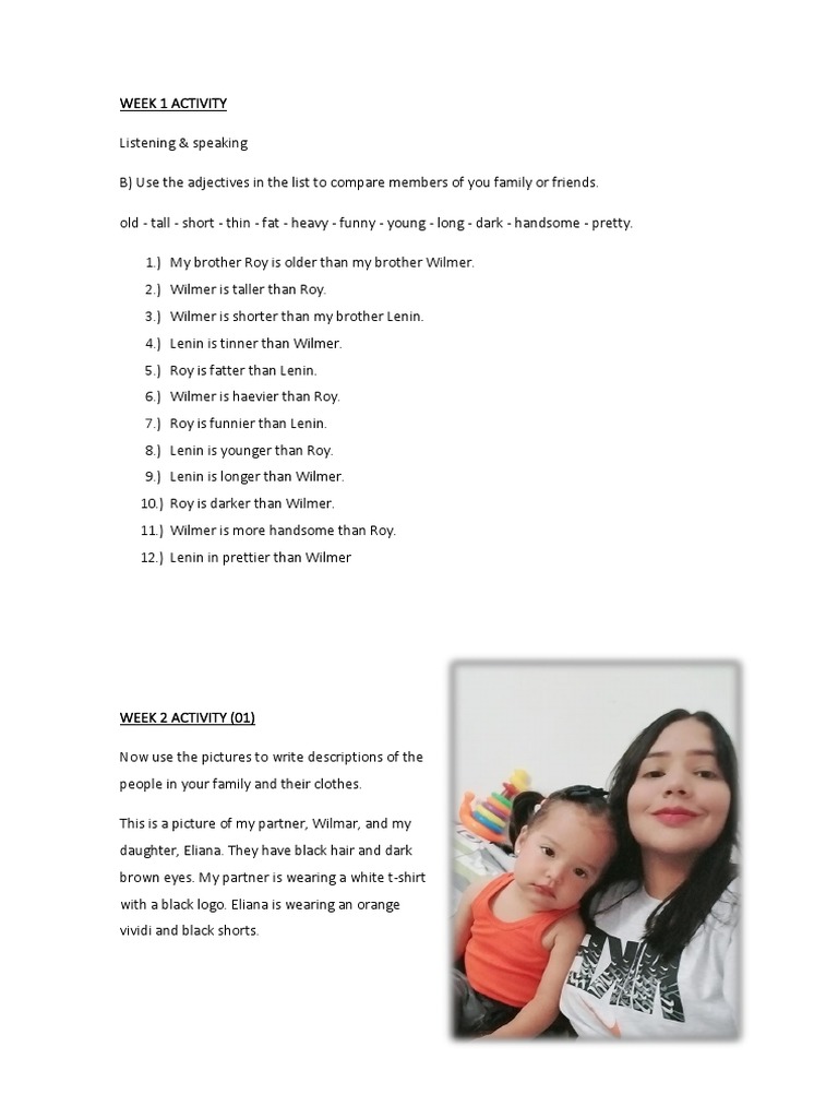 Desarrollo de Actividad Semana 1 y 2 Ingles | PDF