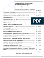 Cópia de Taxas de Documentação-2010