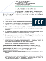 Requisitos para Permisos de Construcción