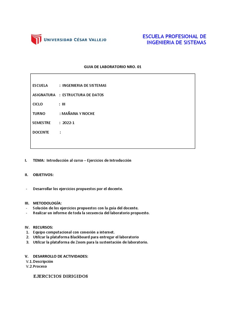 Laboratorio 01: Programación en Java | PDF | Java (lenguaje de ...
