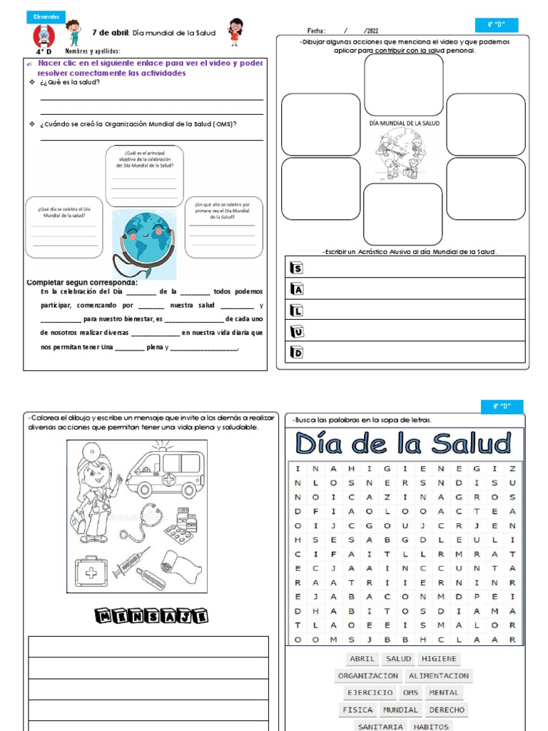 Actividades para el Día Mundial de la Salud | PDF