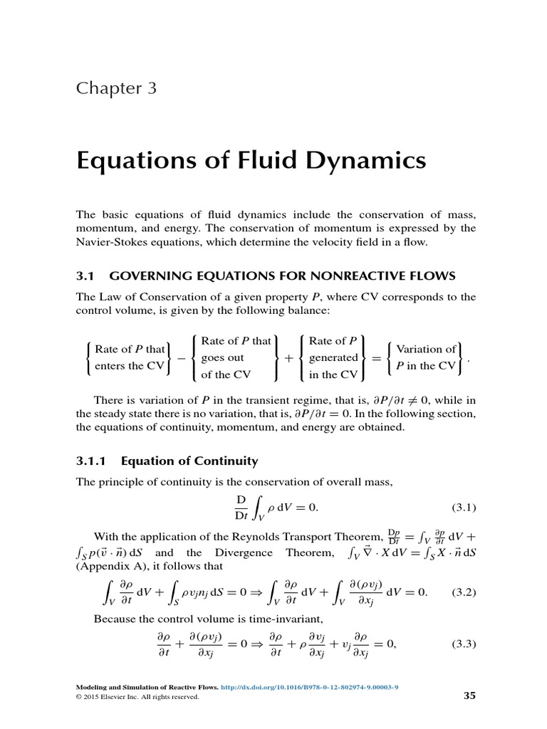 1.1 Equations of Fluid Dynamics PDF Fluid Dynamics Viscosity