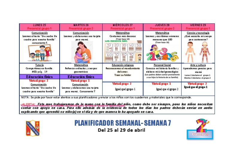 Planificador Semana 7 | PDF