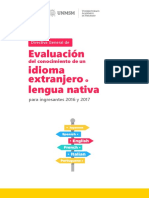Evaluación Idioma Extranjero Lengua Nativa: Del Conocimiento de Un