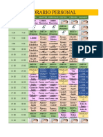 Horario semanal personal