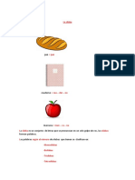 Clasificación de palabras por número de sílabas