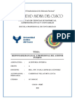 Esponsabilidad Legal y Profesional Del Auditor Interno