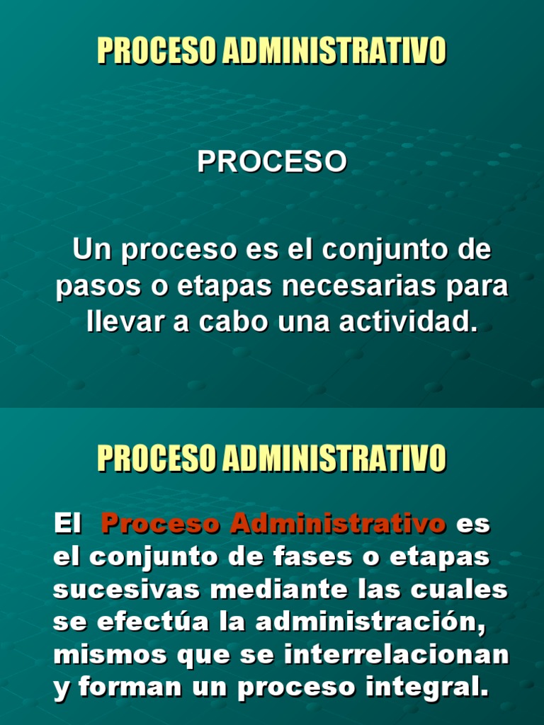 PROCESO ADMINISTRATIVO