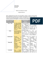 Rúbrica Trabajo Argumentemos