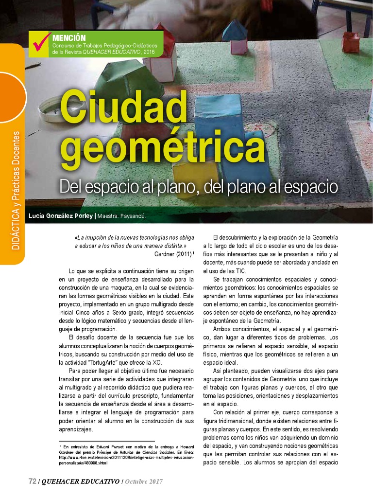 Ciudad Geométrica en la Educación | PDF | Geometría | Plan de estudios