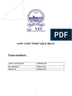 Low-Cost Portable Boat: Alwin Alexander.R 19BME1219 Srivastan.B.S 19bme1336 Suriya. R 19bme1338