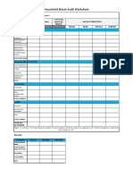 Household Waste Audit Worksheet