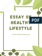 Essay On Healthy Lifestyle: T.Me/Esyenglish - Ee