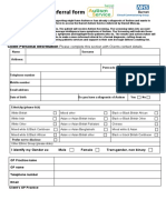 Autism Service Referral Form: Client Personal Information