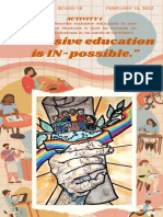 "Inclusive Education Is IN-possible.": Activity 1