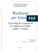 Conceptul de Voluntariat Şi Istoria Acestuia Pe Pămînt