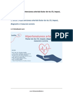 Curs Lectia 1 Hipertensiunea Arteriala Factor de Risc CV, Impact, Diagnostic
