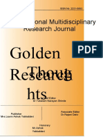 International Multidisciplinary Research Journal: Golden Research Thoug Hts