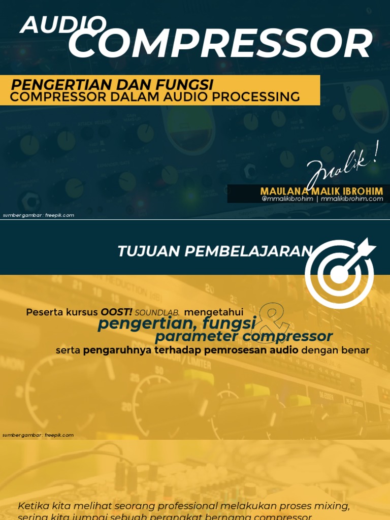 Pengertian Dan Fungsi Compressor Audio PDF