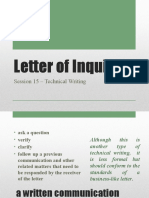 Letter of Inquiry