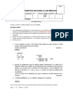 Examen Final de ESTADISTICA APLICADA